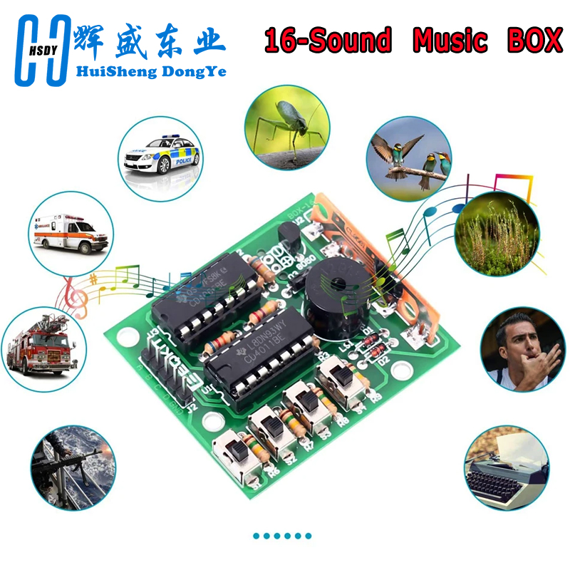 16 Hộp Âm Thanh Nhạc BOX-16 Mạ - đánh giá và giá Diy Electronics Learning Kit