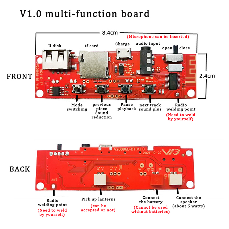 Multifunctional Bluetooth Audi - đánh giá và giá Diy Audio Electronics Kit