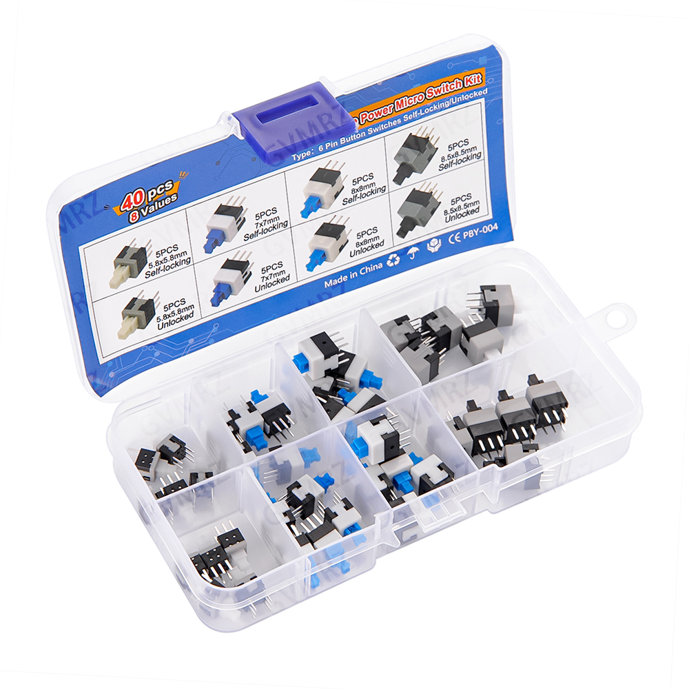 40PCS 8Values Push Tactile Mic - đánh giá và giá Diy Electronics Project Kit